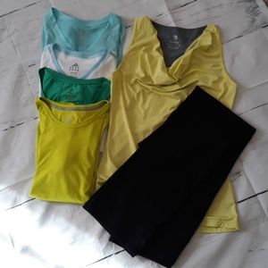 Workout lot shirts and pants size medium and large
